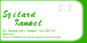 szilard kampel business card